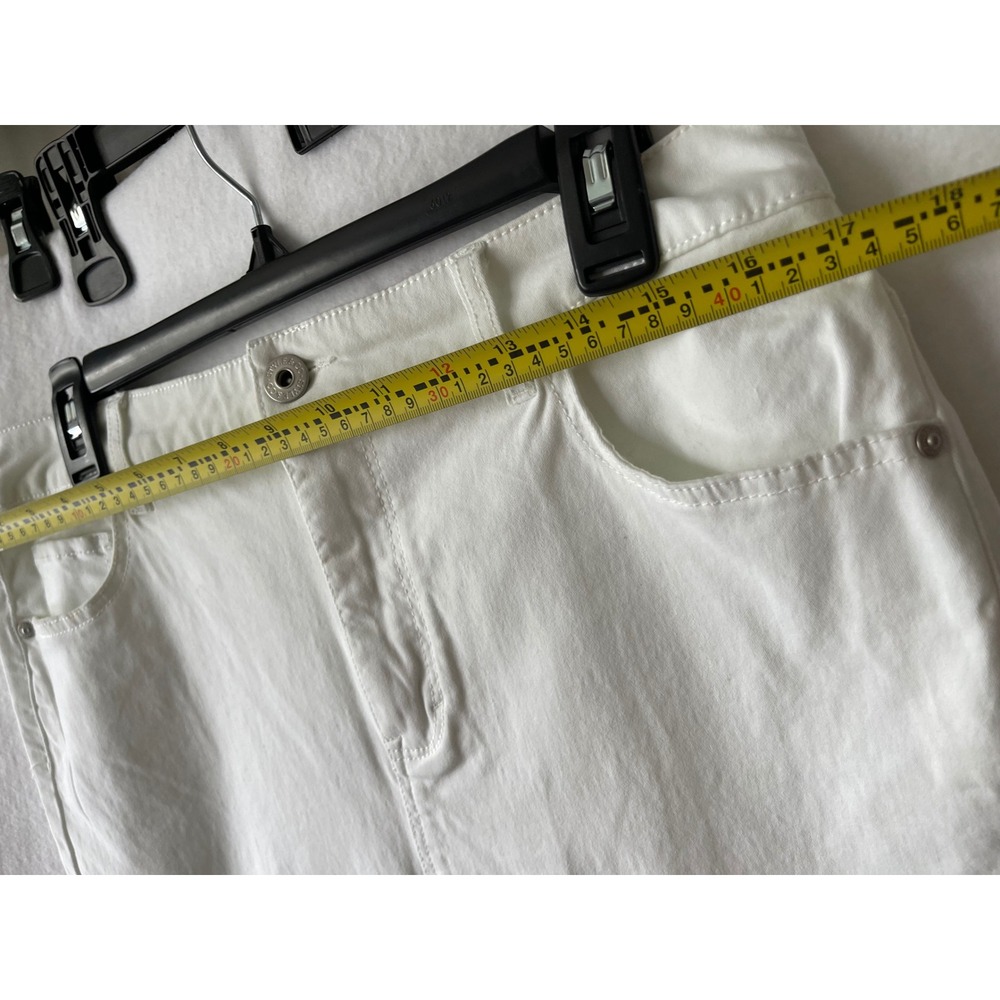 Style & Co Womens White Denim Pencil Skirt Mid Rise Size 10 NEW - Picture 5 of 7